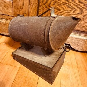 Vintage antique beekeeping smoker primitive tool to calm bees for hive maint